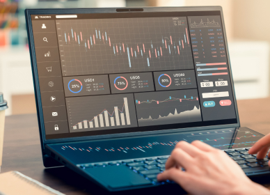 A desktop trading solution interface